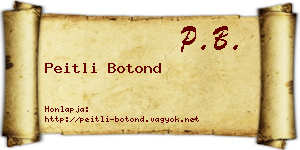 Peitli Botond névjegykártya